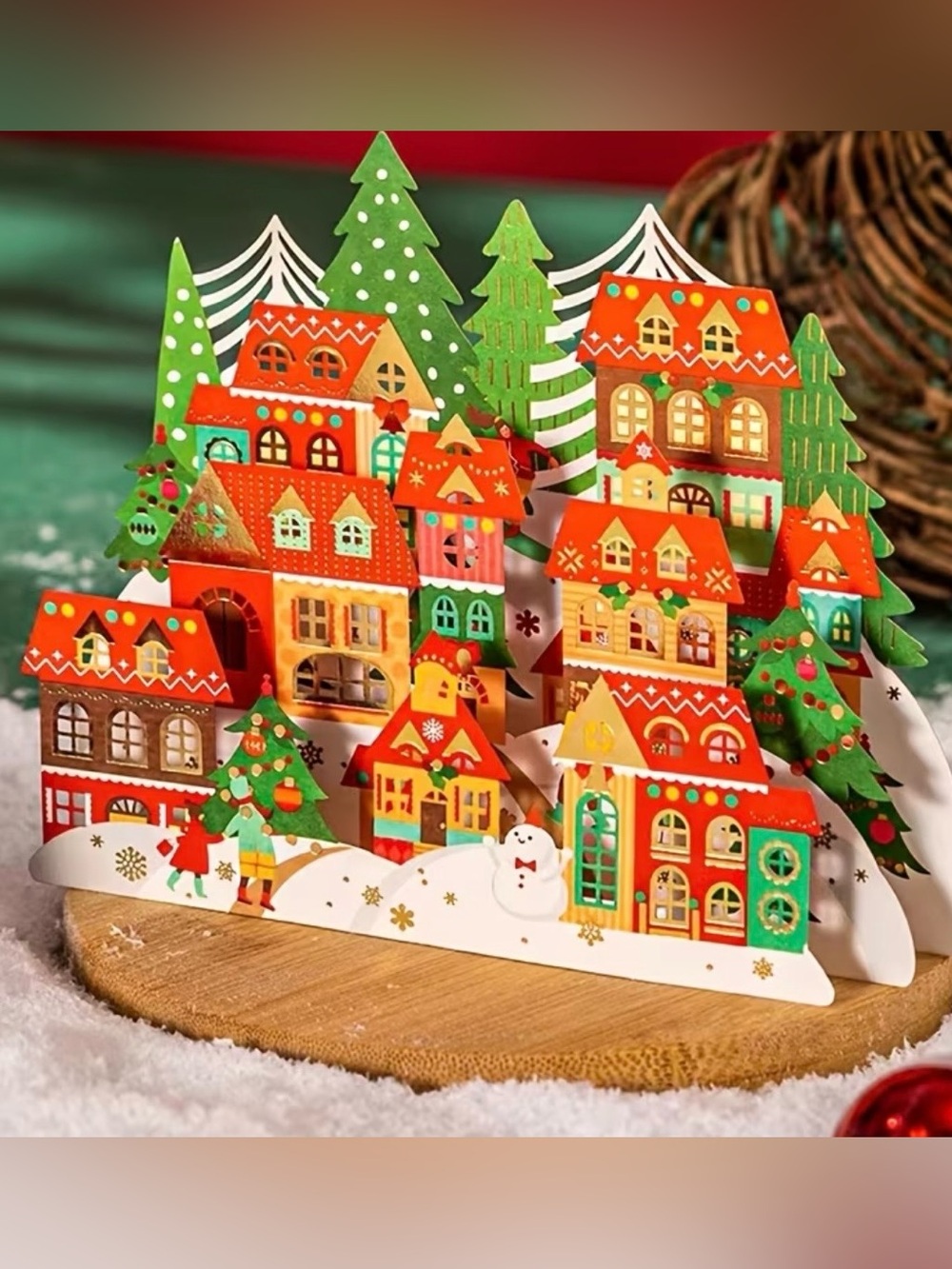 Christmas Village Pop Up Card - Picture 2 of 5